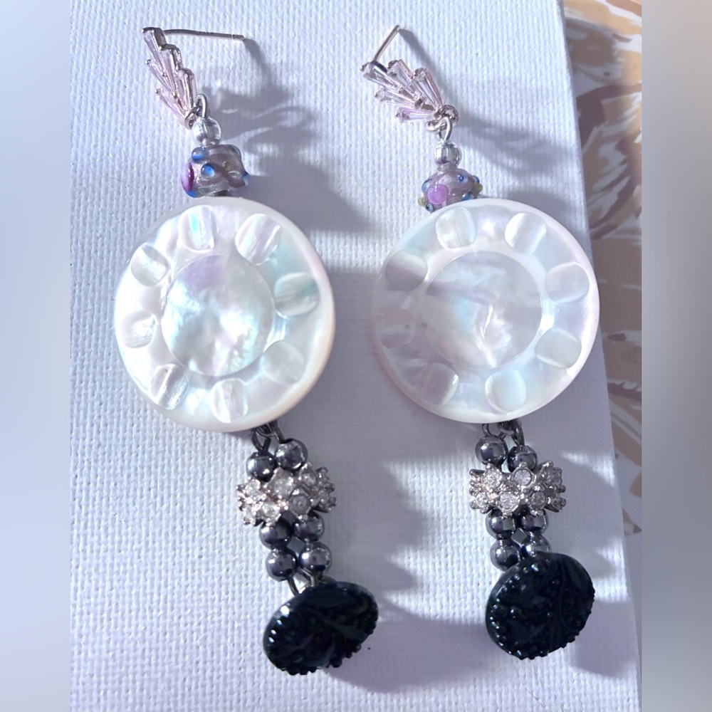 Button earrings handmade